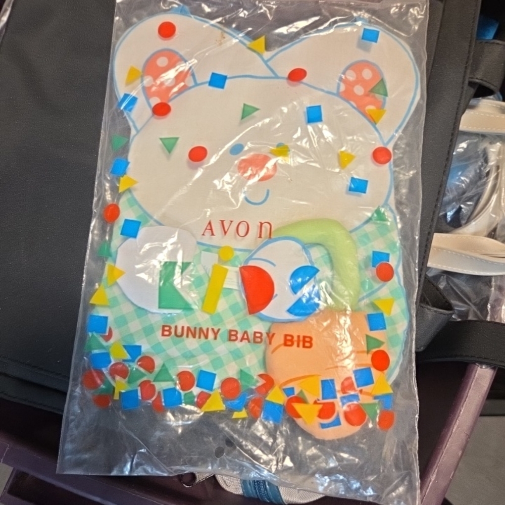 Avon Bunny Baby Bib - Colorful Design